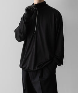 INTÉRIM(インテリム)のEXTRA FINE MERINO WOOL JERSEY HIGH NECK HALF ZIP - BLACKの公式通販サイトsession福岡セレクトショップ