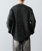 画像をギャラリービューアに読み込む, 【CODA】DARK GREY 90S ROUND NECK THRASHED CARDIGAN - DARK GREY
