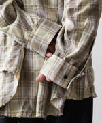 画像をギャラリービューアに読み込む, CODA コーダ YELLOW BROWN CHECKED WASHED THRASHED STRUCTURED SHIRTのYELLOW BROWN CHECK 公式通販サイトsession福岡セレクトショップ
