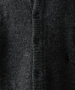 画像をギャラリービューアに読み込む, 【CODA】DARK GREY 90S ROUND NECK THRASHED CARDIGAN - DARK GREY
