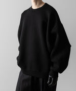 画像をギャラリービューアに読み込む, ssstein(シュタイン)のCOTTON DOUBLE KNIT TUCKED CREW NECK LS - BLACKの公式通販サイトsession福岡セレクトショップ

