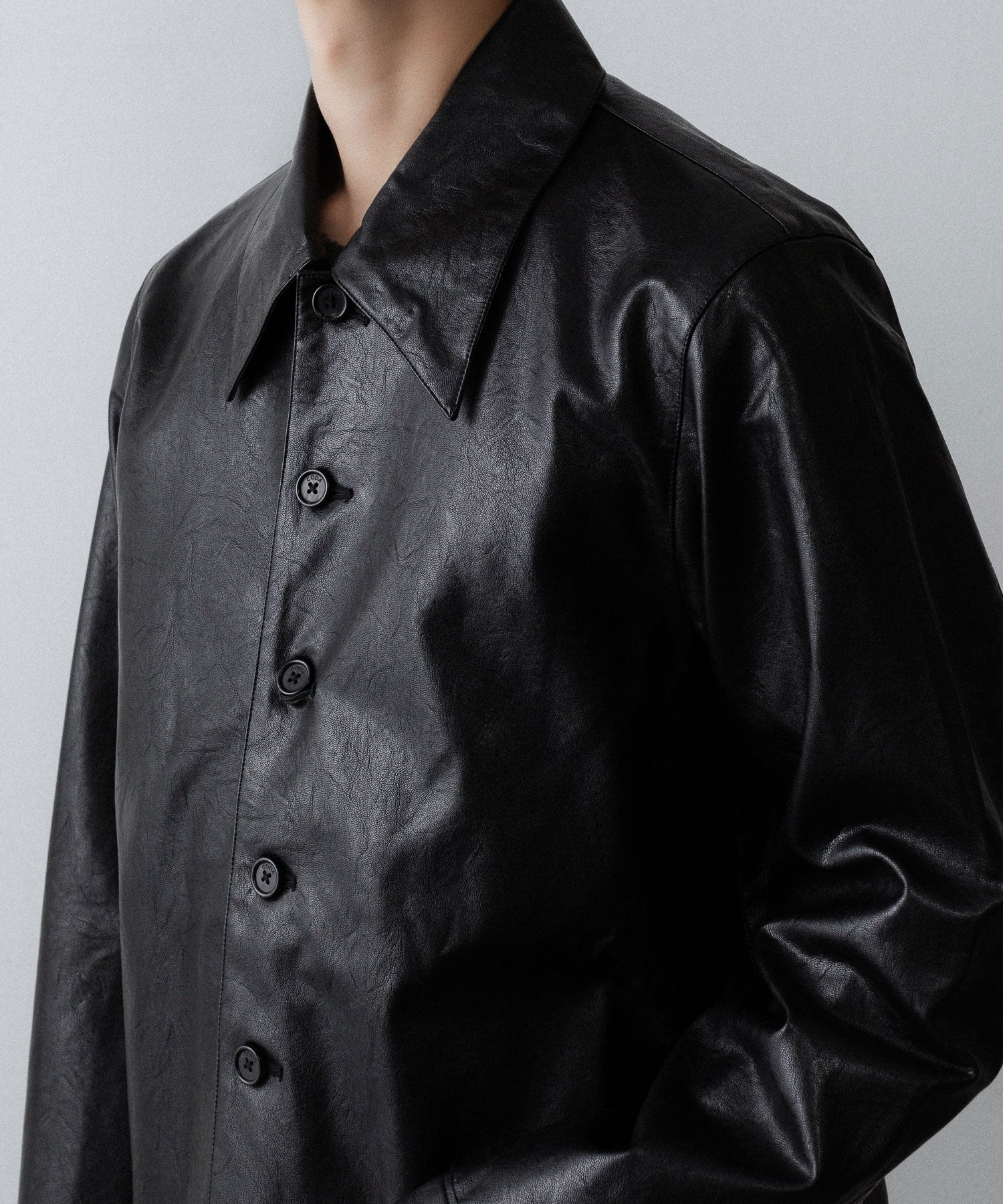 CODA コーダ BLACK SYNTHETIC LEATHER CUT OUT TIERED JACKETのBLACK 公式通販サイトsession福岡セレクトショップ