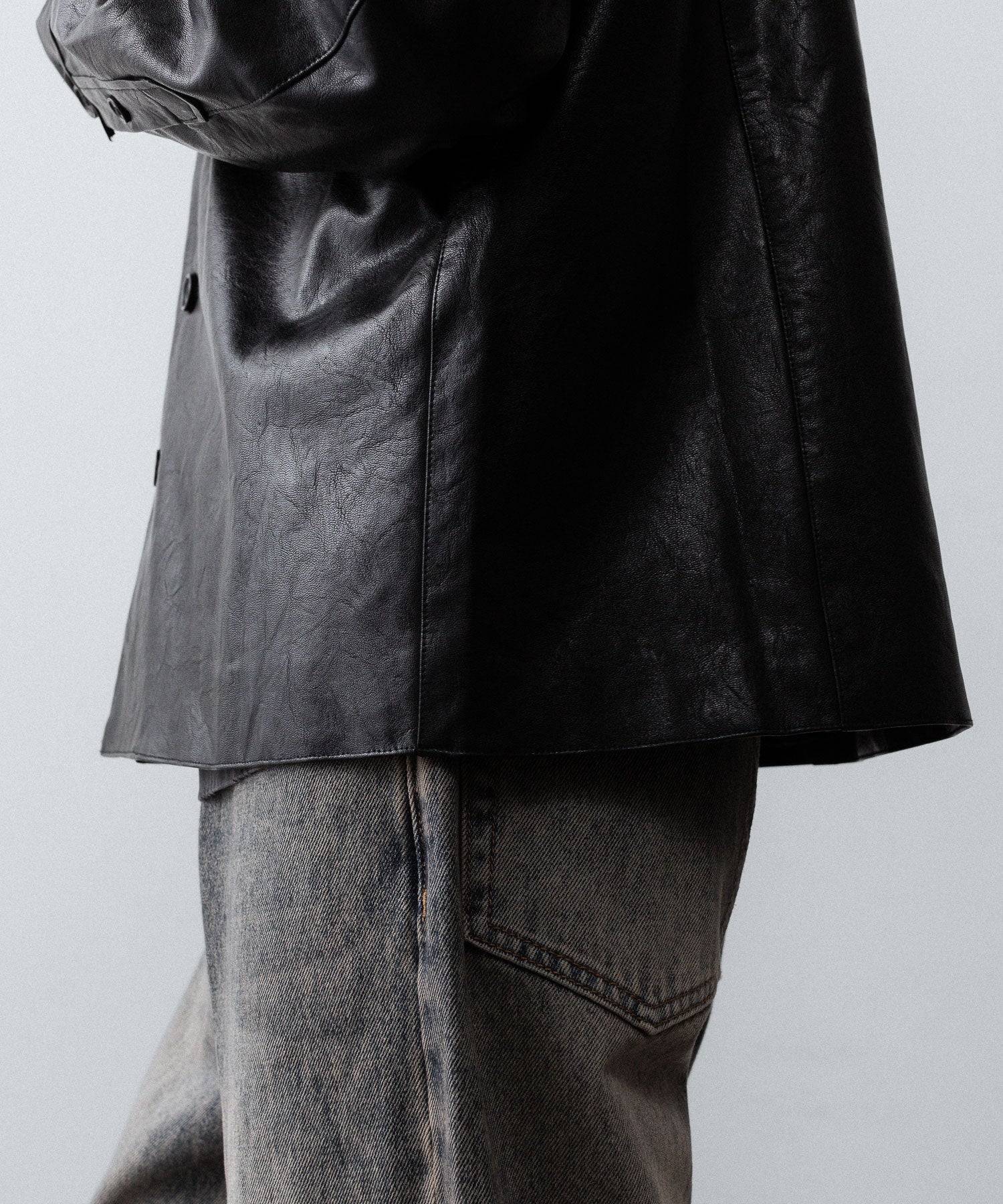CODA コーダ BLACK SYNTHETIC LEATHER CUT OUT TIERED JACKETのBLACK 公式通販サイトsession福岡セレクトショップ