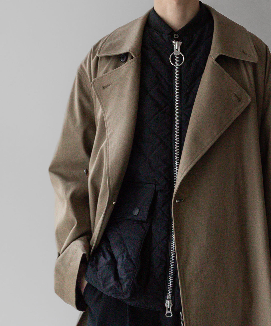 【stein】シュタインのOVERSIZED DOUBLE BREASTED COAT - DARK BEIGE 公式通販 session福岡セレクトショップ
