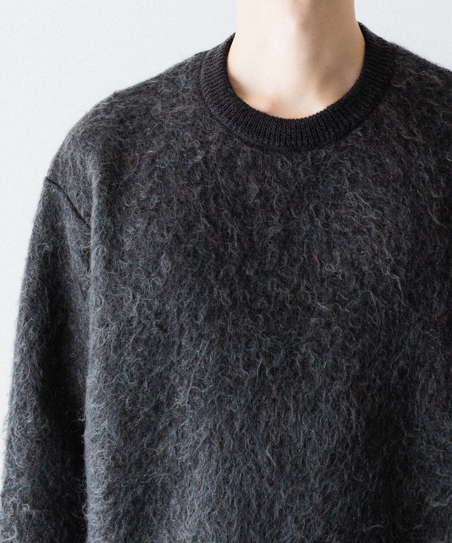 ssstein(シュタイン)のKID MOHAIR MIX JACQUARD KNIT LS - CHARCOAL MIXの公式通販サイトsession福岡セレクトショップ