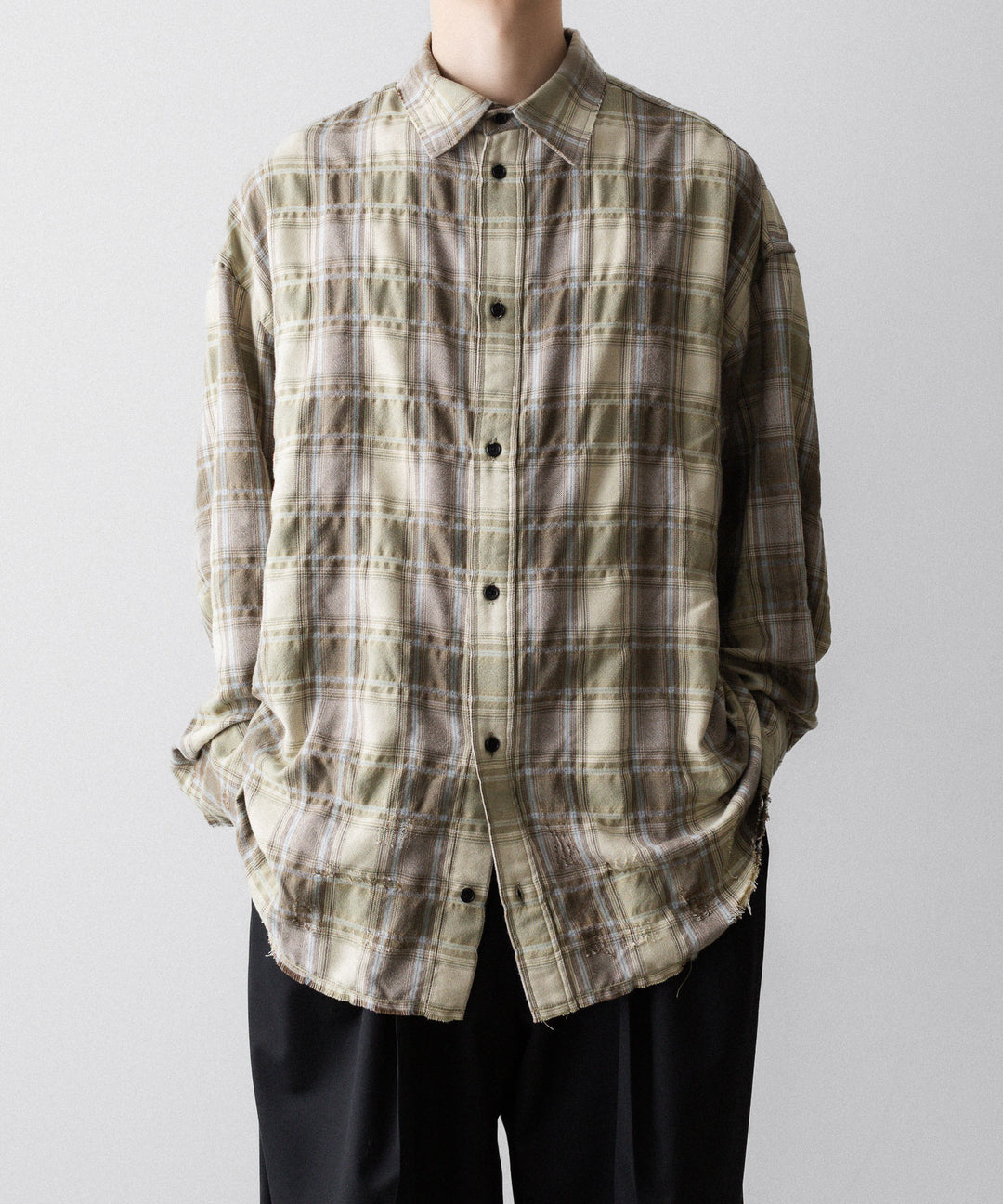CODA コーダ YELLOW BROWN CHECKED WASHED THRASHED STRUCTURED SHIRTのYELLOW BROWN CHECK 公式通販サイトsession福岡セレクトショップ