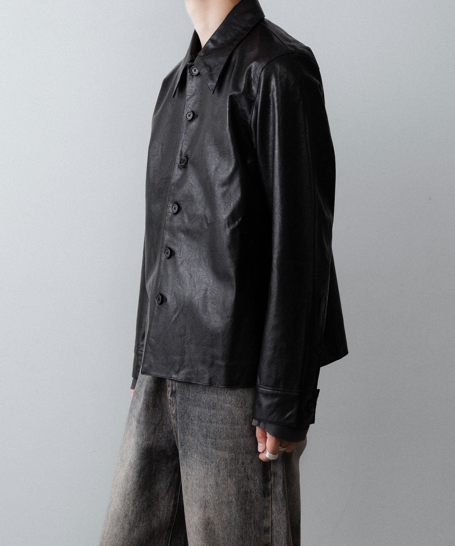 CODA コーダ BLACK SYNTHETIC LEATHER CUT OUT TIERED JACKETのBLACK 公式通販サイトsession福岡セレクトショップ