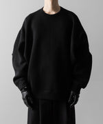 画像をギャラリービューアに読み込む, ssstein(シュタイン)のCOTTON DOUBLE KNIT TUCKED CREW NECK LS - BLACKの公式通販サイトsession福岡セレクトショップ

