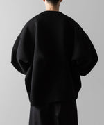 画像をギャラリービューアに読み込む, ssstein(シュタイン)のCOTTON DOUBLE KNIT TUCKED CREW NECK LS - BLACKの公式通販サイトsession福岡セレクトショップ
