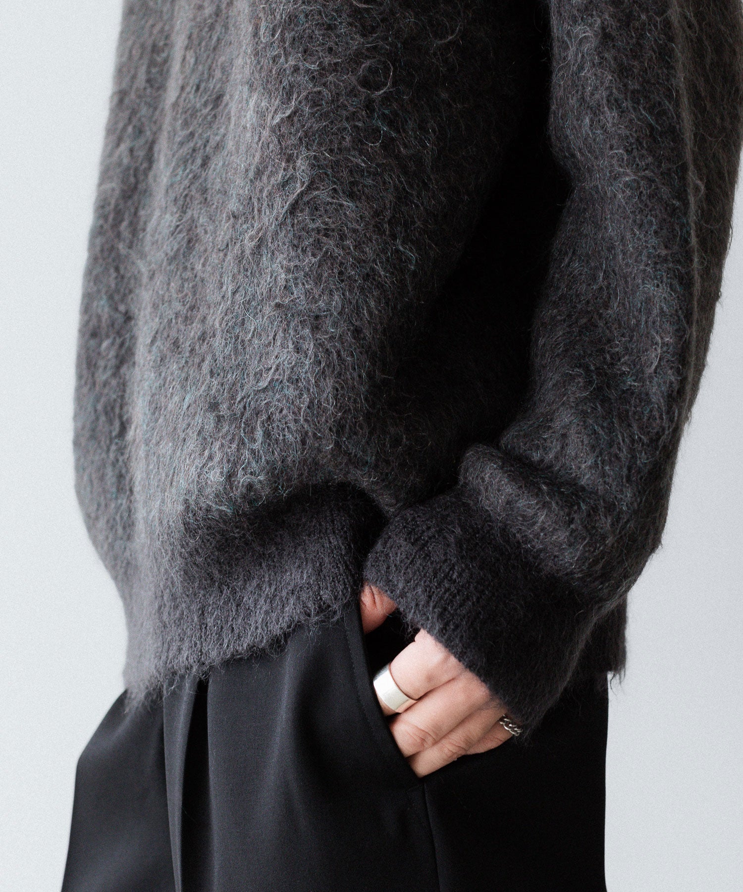 ssstein(シュタイン)のKID MOHAIR MIX JACQUARD KNIT LS - CHARCOAL MIXの公式通販サイトsession福岡セレクトショップ