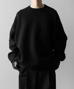 画像をギャラリービューアに読み込む, ssstein(シュタイン)のCOTTON DOUBLE KNIT TUCKED CREW NECK LS - BLACKの公式通販サイトsession福岡セレクトショップ
