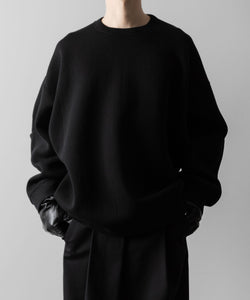 ssstein(シュタイン)のCOTTON DOUBLE KNIT TUCKED CREW NECK LS - BLACKの公式通販サイトsession福岡セレクトショップ