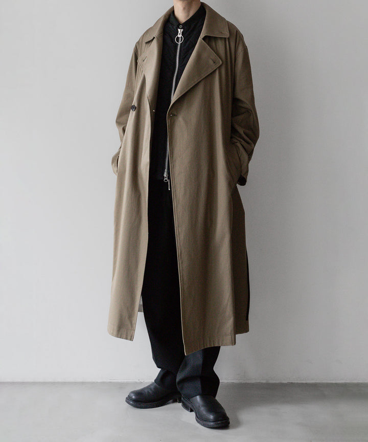 【stein】シュタインのOVERSIZED DOUBLE BREASTED COAT - DARK BEIGE 公式通販 session福岡セレクトショップ