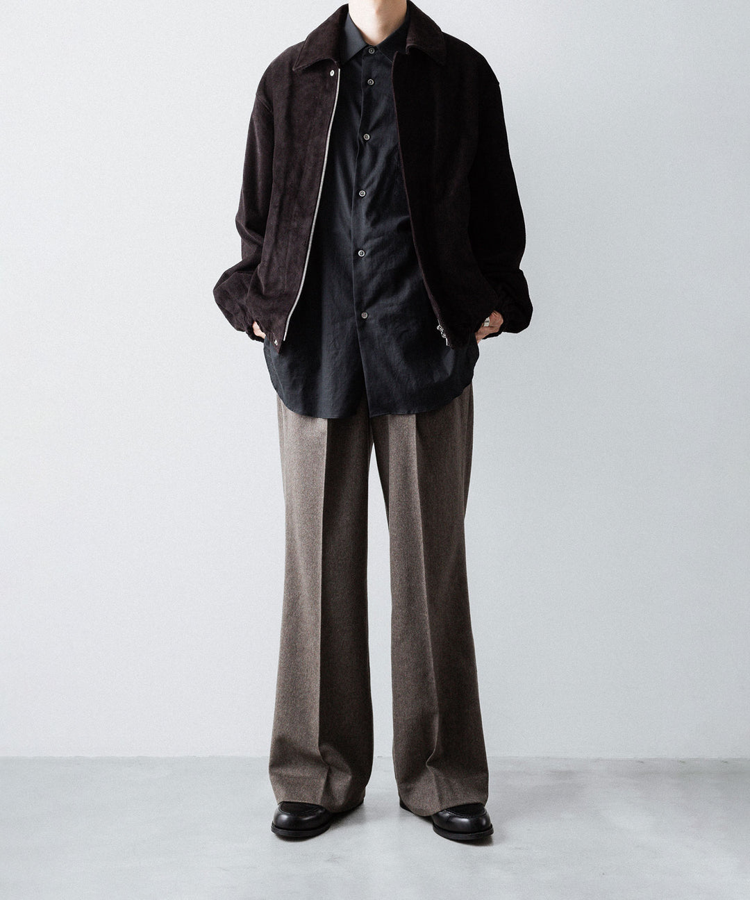 ssstein(シュタイン)のCOW SUEDE ZIP SHORT JACKET - DARK BROWNの公式通販サイトsession福岡セレクトショップ