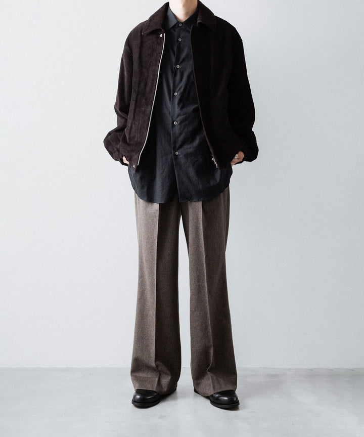 ssstein(シュタイン)のCOW SUEDE ZIP SHORT JACKET - DARK BROWNの公式通販サイトsession福岡セレクトショップ