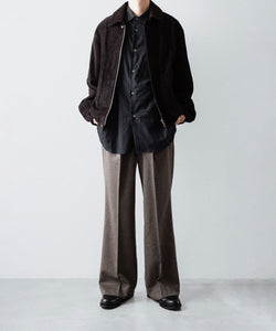 ssstein / シュタイン】COW SUEDE ZIP SHORT JACKET - DARK BROWN