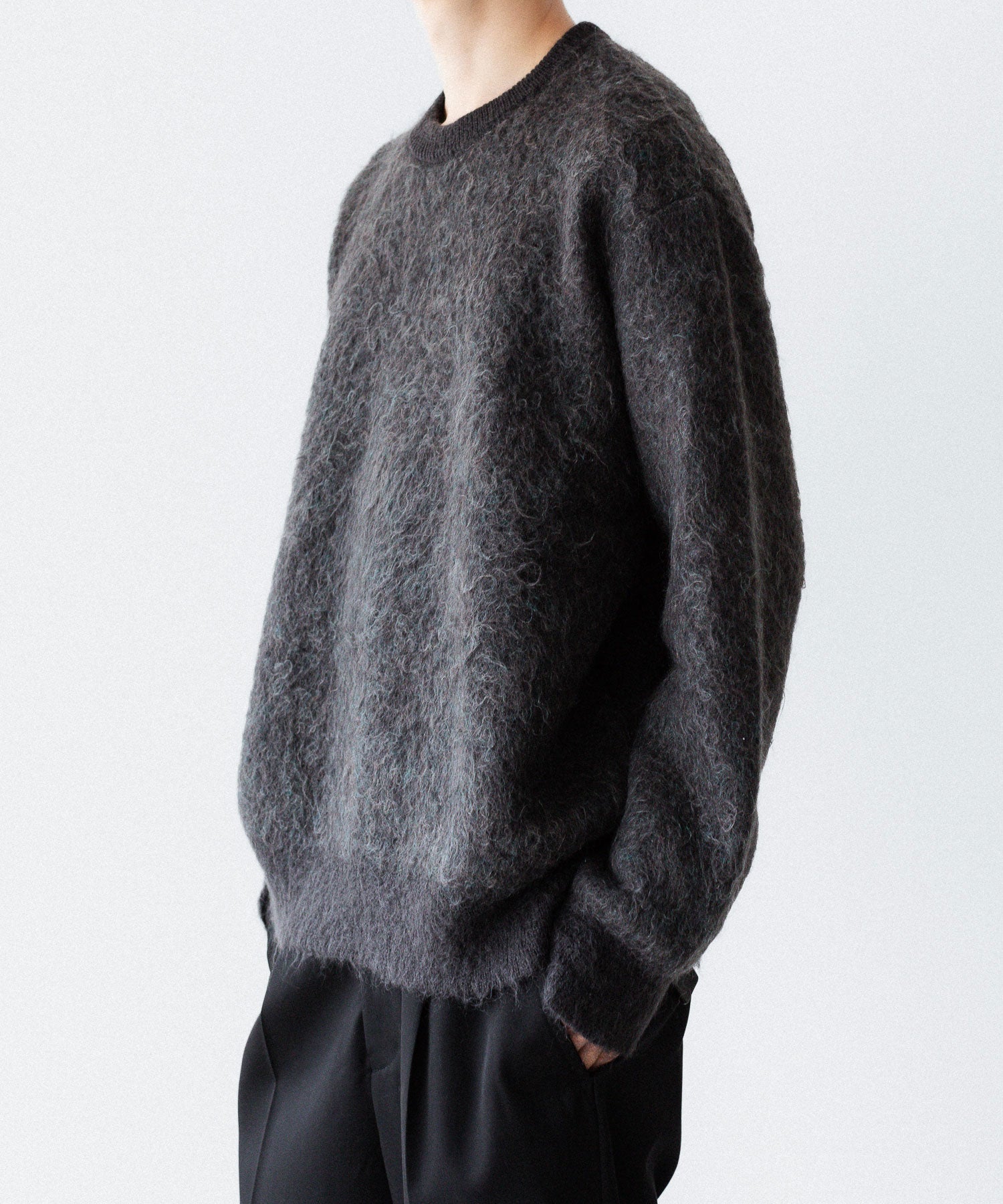 ssstein(シュタイン)のKID MOHAIR MIX JACQUARD KNIT LS - CHARCOAL MIXの公式通販サイトsession福岡セレクトショップ