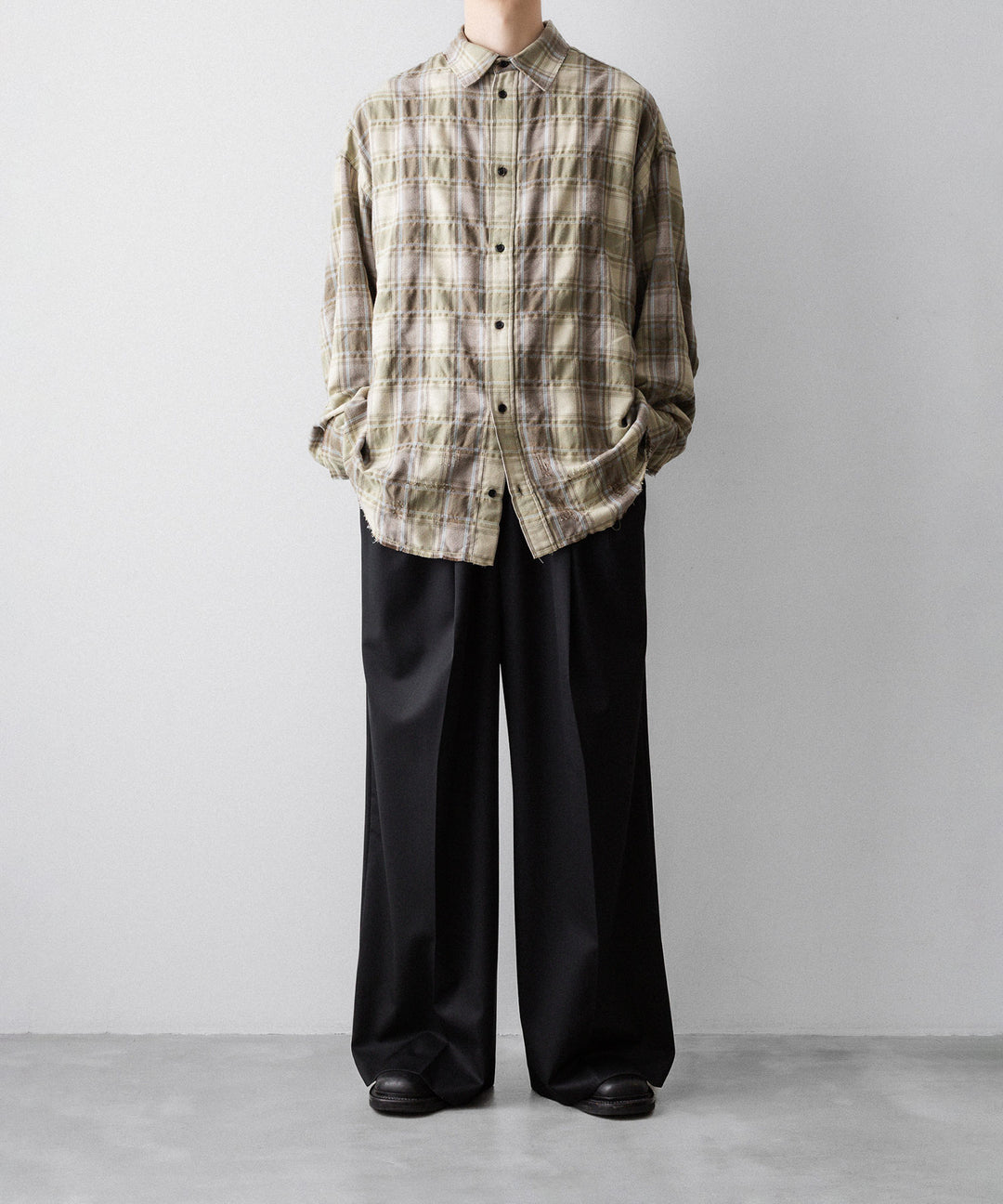 CODA コーダ YELLOW BROWN CHECKED WASHED THRASHED STRUCTURED SHIRTのYELLOW BROWN CHECK 公式通販サイトsession福岡セレクトショップ