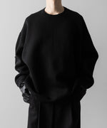 画像をギャラリービューアに読み込む, ssstein(シュタイン)のCOTTON DOUBLE KNIT TUCKED CREW NECK LS - BLACKの公式通販サイトsession福岡セレクトショップ

