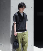 画像をギャラリービューアに読み込む, ssstein(シュタイン)のPE/RAMIE KNIT SS SKIPPER - BLACKの公式通販サイトsession福岡セレクトショップ
