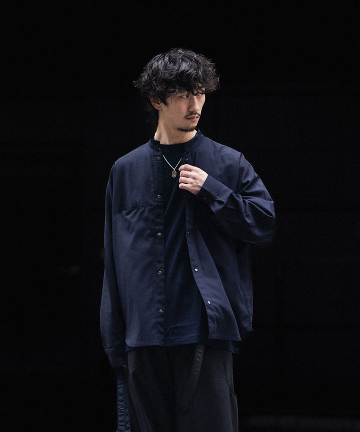 OPPOSE DUALITY オポーズデュアリティのMACKINAW SHIRT WOOLのBLACK 公式通販サイトsession福岡セレクトショップ