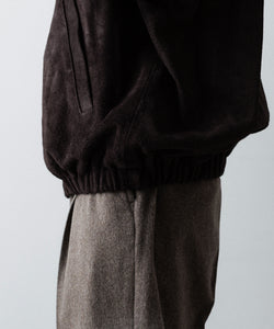 ssstein / シュタイン】COW SUEDE ZIP SHORT JACKET - DARK BROWN