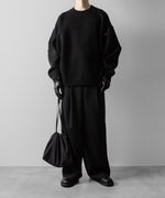 画像をギャラリービューアに読み込む, ssstein(シュタイン)のCOTTON DOUBLE KNIT TUCKED CREW NECK LS - BLACKの公式通販サイトsession福岡セレクトショップ
