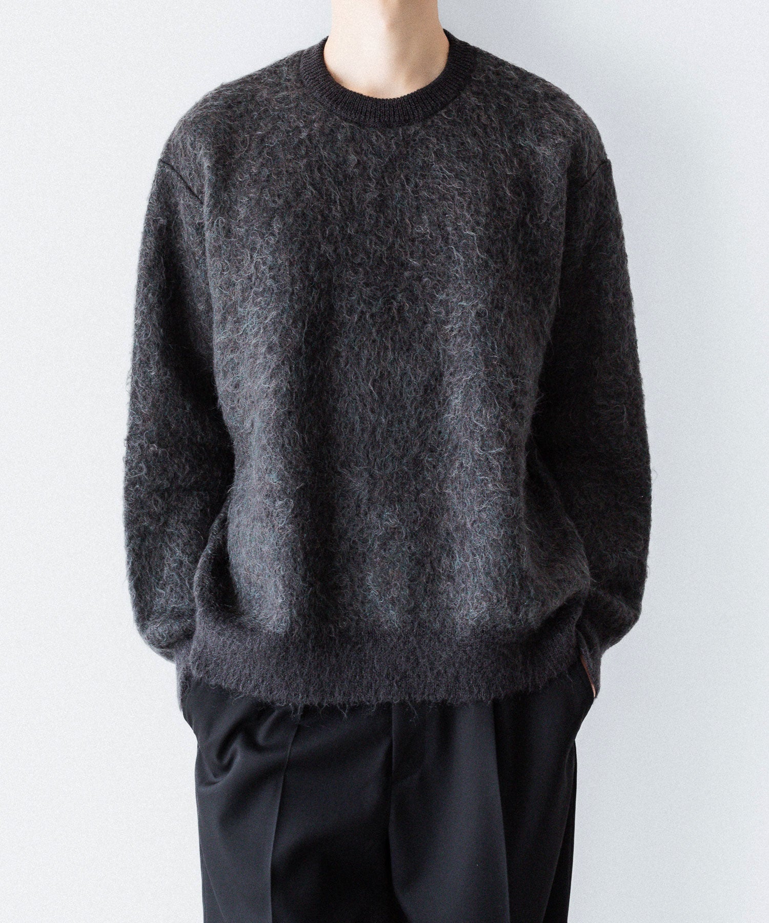 ssstein(シュタイン)のKID MOHAIR MIX JACQUARD KNIT LS - CHARCOAL MIXの公式通販サイトsession福岡セレクトショップ