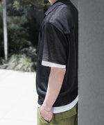 画像をギャラリービューアに読み込む, ssstein(シュタイン)のPE/RAMIE KNIT SS SKIPPER - BLACKの公式通販サイトsession福岡セレクトショップ
