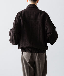 ssstein / シュタイン】COW SUEDE ZIP SHORT JACKET - DARK BROWN
