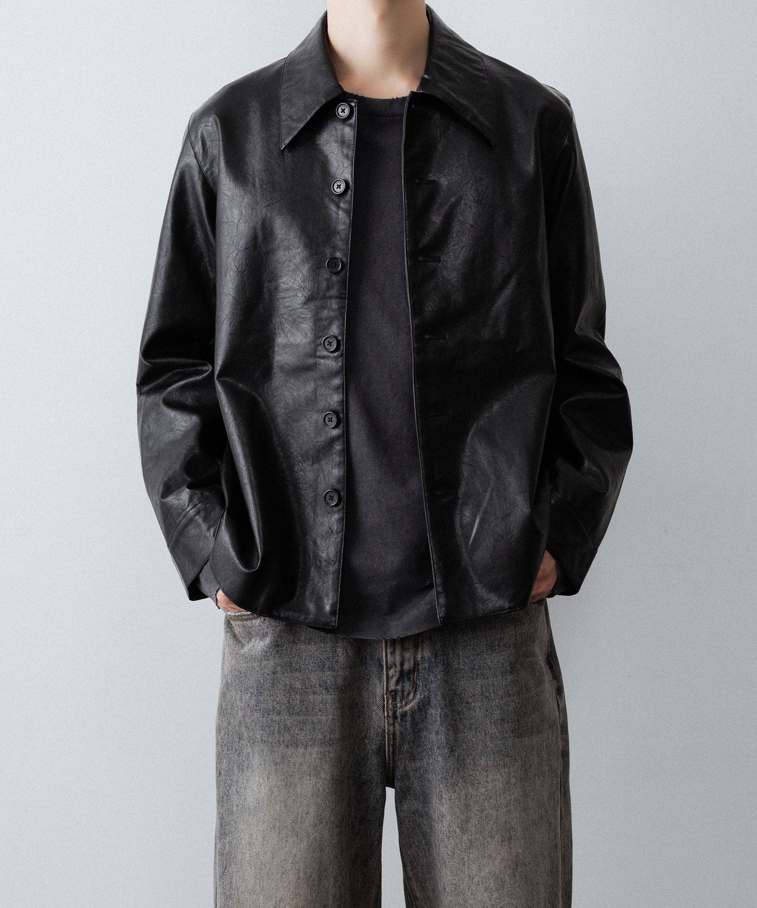 CODA コーダ BLACK SYNTHETIC LEATHER CUT OUT TIERED JACKETのBLACK 公式通販サイトsession福岡セレクトショップ