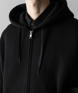 ssstein(シュタイン)のCOTTON DOUBLE KNIT TUCKED ZIP HOODIE - BLACKの公式通販サイトsession福岡セレクトショップ