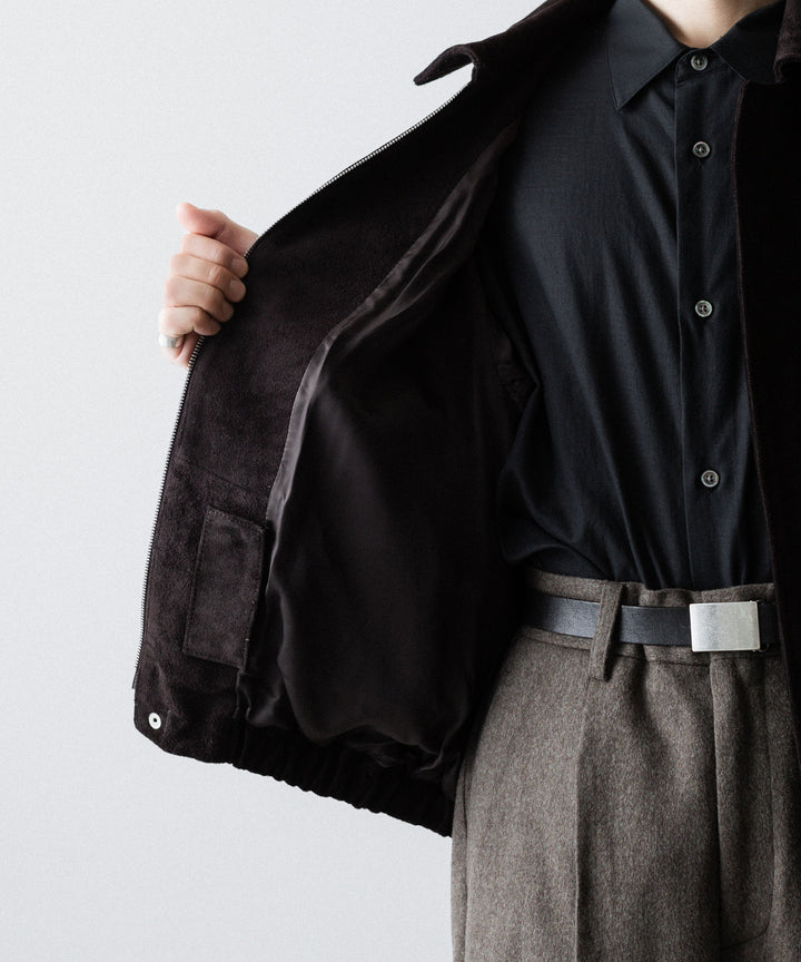 ssstein(シュタイン)のCOW SUEDE ZIP SHORT JACKET - DARK BROWNの公式通販サイトsession福岡セレクトショップ