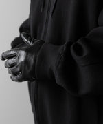 画像をギャラリービューアに読み込む, ssstein(シュタイン)のCOTTON DOUBLE KNIT TUCKED ZIP HOODIE - BLACKの公式通販サイトsession福岡セレクトショップ
