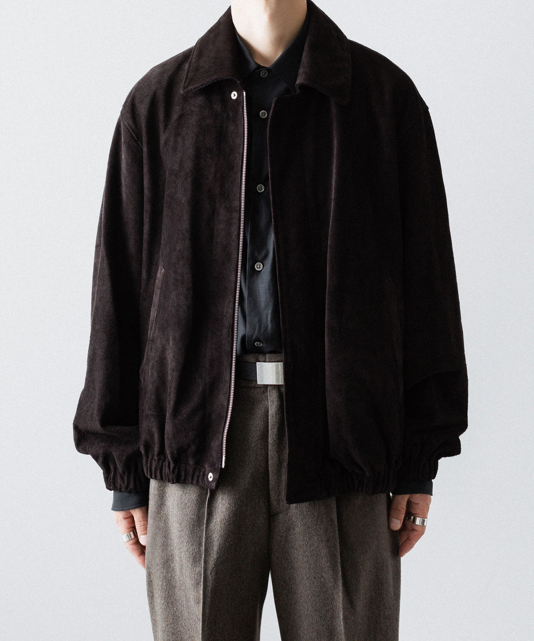 ssstein(シュタイン)のCOW SUEDE ZIP SHORT JACKET - DARK BROWNの公式通販サイトsession福岡セレクトショップ
