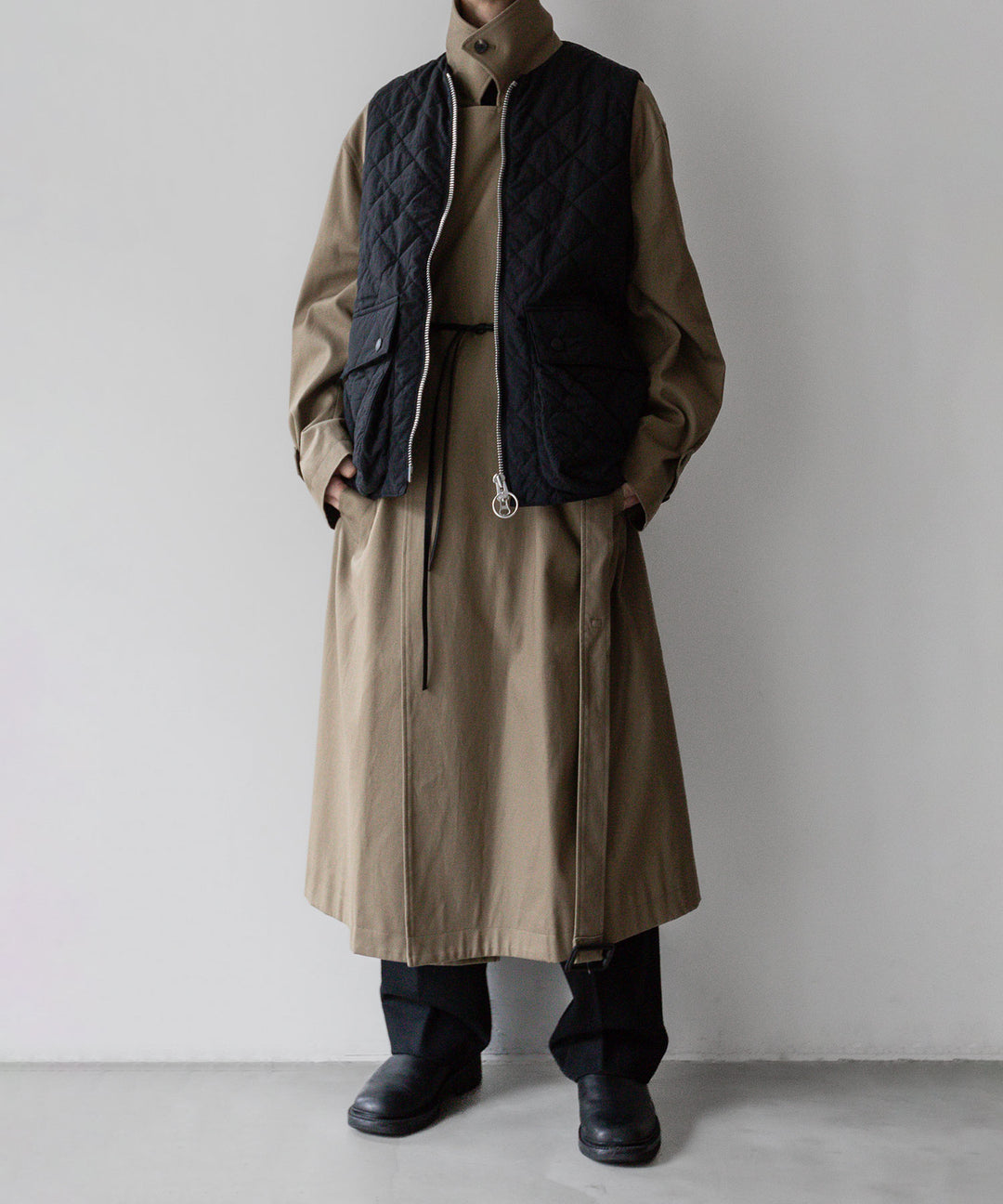 【stein】シュタインのOVERSIZED DOUBLE BREASTED COAT - DARK BEIGE 公式通販 session福岡セレクトショップ