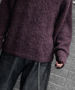 画像をギャラリービューアに読み込む, 【ANTHEM A】MIX FUR MOLE KNIT CREWNECK - DARK CHERRY

