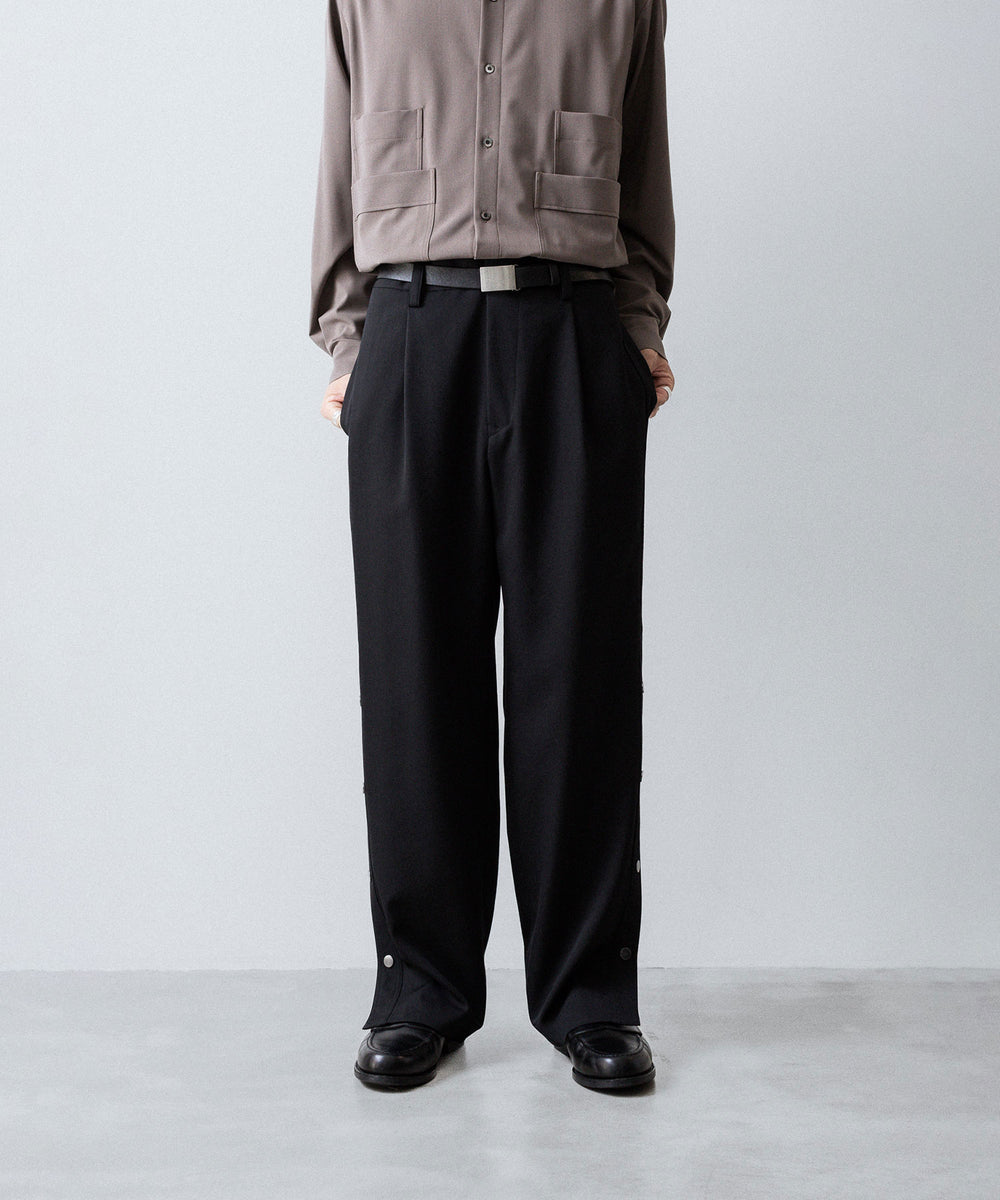 UJOH - ウジョーのBUTTON SLIT PNTのBLACK 公式通販サイトsession福岡セレクトショップ