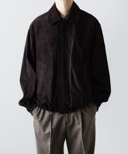 ssstein / シュタイン】COW SUEDE ZIP SHORT JACKET - DARK BROWN