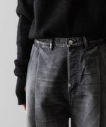 画像をギャラリービューアに読み込む, SUBLATIONS サブレーションズのMOLESKINE 2TUCK WIDE BAGGY PANTS - BLACKの公式通販サイトsession福岡セレクトショップ
