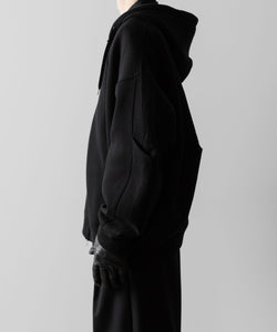 ssstein(シュタイン)のCOTTON DOUBLE KNIT TUCKED ZIP HOODIE - BLACKの公式通販サイトsession福岡セレクトショップ