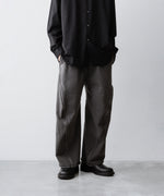 画像をギャラリービューアに読み込む, 【KANEMASA PHIL.】36G FINE SWEAT DRAPING EASY PANTS - CHARCOAL PIGMENT
