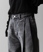 画像をギャラリービューアに読み込む, SUBLATIONS サブレーションズのMOLESKINE 2TUCK WIDE BAGGY PANTS - BLACKの公式通販サイトsession福岡セレクトショップ
