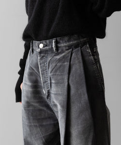 SUBLATIONS サブレーションズのMOLESKINE 2TUCK WIDE BAGGY PANTS - BLACKの公式通販サイトsession福岡セレクトショップ