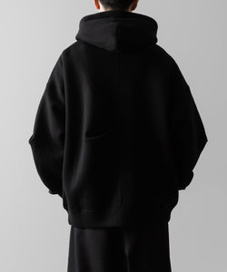 ssstein(シュタイン)のCOTTON DOUBLE KNIT TUCKED ZIP HOODIE - BLACKの公式通販サイトsession福岡セレクトショップ