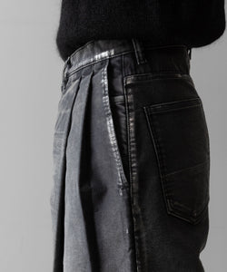 SUBLATIONS サブレーションズのMOLESKINE 2TUCK WIDE BAGGY PANTS - BLACKの公式通販サイトsession福岡セレクトショップ