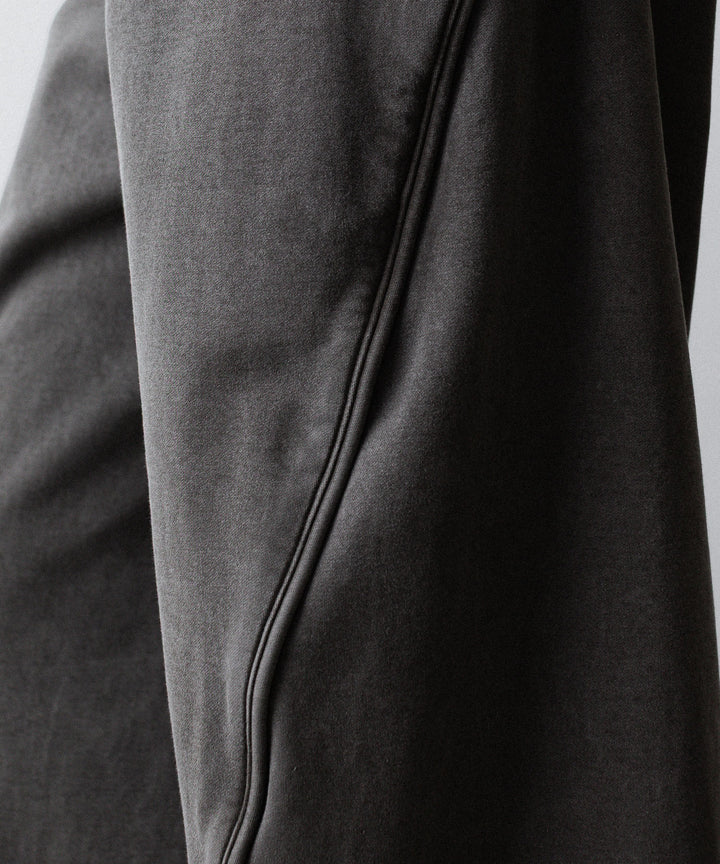 【KANEMASA PHIL.】36G FINE SWEAT DRAPING EASY PANTS - CHARCOAL PIGMENT