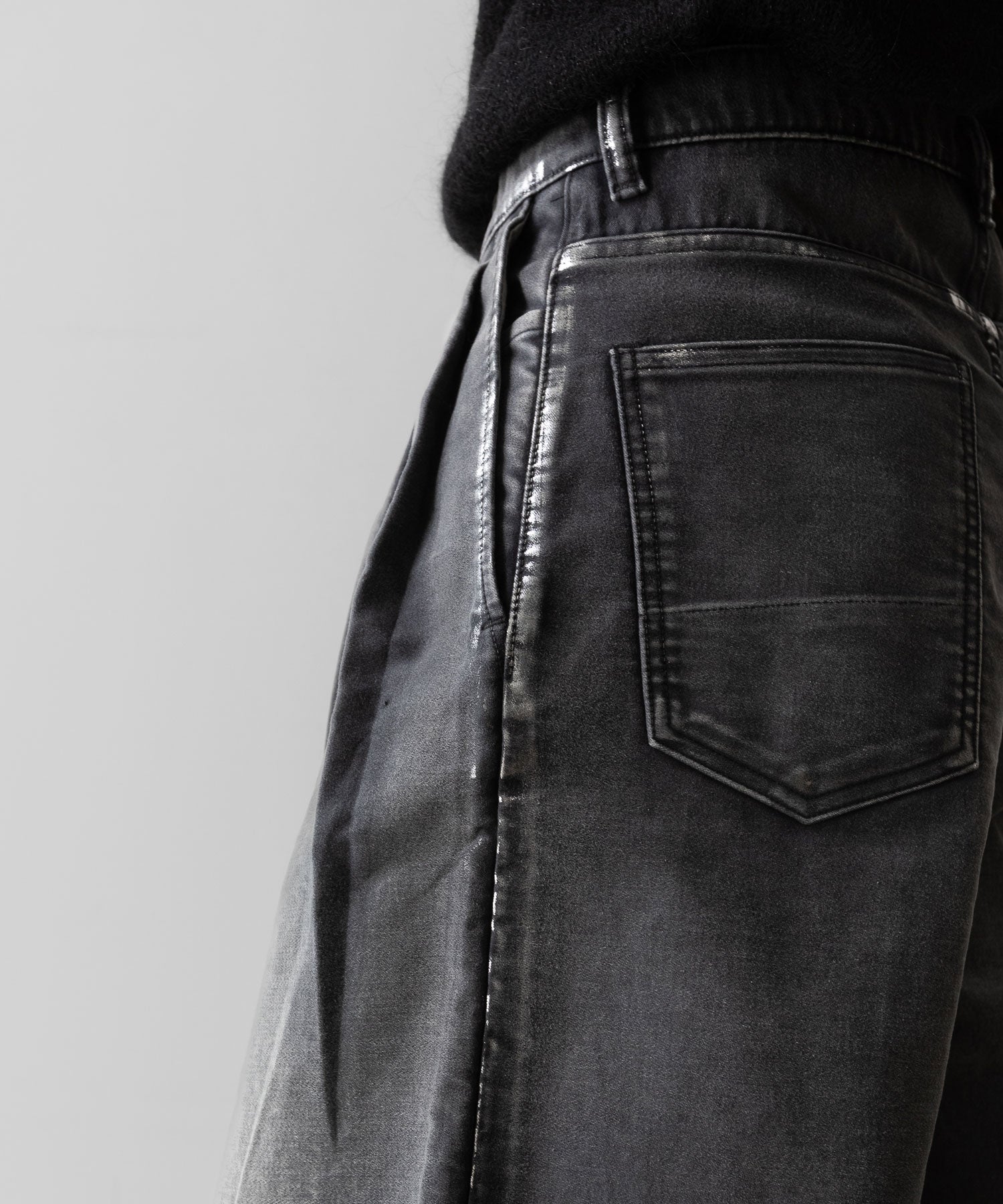 SUBLATIONS サブレーションズのMOLESKINE 2TUCK WIDE BAGGY PANTS - BLACKの公式通販サイトsession福岡セレクトショップ