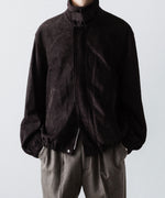 画像をギャラリービューアに読み込む, ssstein(シュタイン)のCOW SUEDE ZIP SHORT JACKET - DARK BROWNの公式通販サイトsession福岡セレクトショップ
