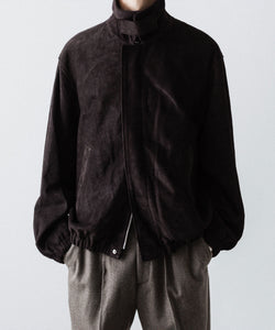 ssstein / シュタイン】COW SUEDE ZIP SHORT JACKET - DARK BROWN